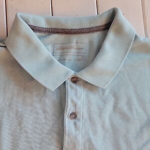 Eddie Bauer Men's Sky Blue Polo Shirt
